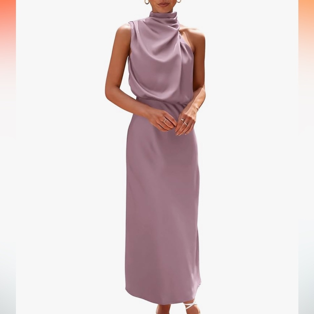 Large Dusty Pink Summer Midi Dresss